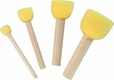 KREUL 72160 - Schwammstupf Pinsel 4er Set, universell geeignet, Durchmesser ca....