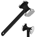 ZMREN Fleischklopfer, Doppelseitiger fleischklopfer aus Edelstahl,...