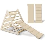 CCLIFE Kletterdreiecke mit Rutsche nach ab 1 Jahr Pikler 5 in 1 Art Holz Indoor...