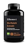 Bio Reishi Pilz Extrakt, 50% Polysacchariden, 20% Betaglucanen und 2% Triterpenen | 12000mg hochdosierte Tagesdosis | Premium: Ganoderma Lucidum Vitalpilz | Laborgeprüft, 180 Vegan Kapseln | Zenement