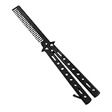 Schmetterlings-Kamm, Edelstahl Faltbarer Taschenkamm für Haar Barberkamm...