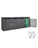 VEVOR Mülltonnenbox, 4x 240 L Mülltonnenhaus für den Außenbereich,...
