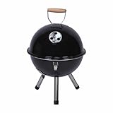 Nexos - BBQ Minigrill Kugelgrill Ø 29 cm – Kompakt-Holzkohlegrill mit Deckel...