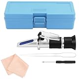 QWORK® 3-In-1 Refraktometer für Honig, 58-90% Brix Refraktometer, 12-27%...