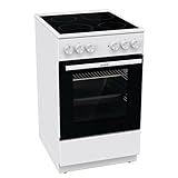 Gorenje GEC5A 21 WG Elektro-Standherd mit Glaskeramik-Kochfeld / 50 cm / 74...