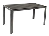 DEGAMO Gartentisch Sorano 70x125cm rechteckig, Gestell Aluminium Silbergrau,...