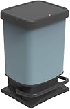 Rotho Paso Mülleimer 20l mit Deckel, Kunststoff (PP recycelt) BPA-frei, blau,...