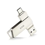 SSK USB C-Disk 256GB Speicher bis zu 200 MB/s Dual-Laufwerk Typ C + USB 3.2 Jump...