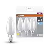 OSRAM Star Filament-Lampe für E14-Sockel, mattes Glas ,Kaltweiß (4000K), 806...