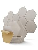 Hexagon Akustikplatten, 12 Stück Schallabsorber für Tonstudio, Wohnzimmer,...