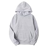 KOG Hoodie Damen Baumwolle Hooded Sweatshirt Einfarbige Hoodies Casual Kleidung...