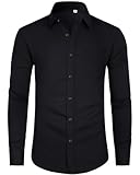 J.VER Hemd Herren Modern Bügelleichtes Langarmshirt Wrinkle Free Formal...