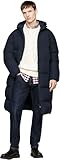 Tommy Hilfiger Herren Daunenmantel Down Parka mit Kapuze, Blau (Desert Sky), M