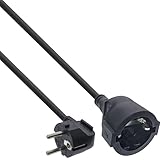 InLine Verlängerungskabel, Stromkabel, 1m, Schutzkontakt Stecker...