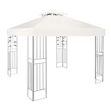 Ersatzdach Pavillon 3x3m Wasserdicht stabil Winterfest 160g/m² Beige,Doppeldach...