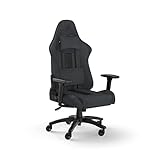 Corsair TC100 Relaxed-Fabric Gaming-Stuhl, Nylon Polyurethan, grau, schwarz,...