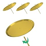 Adventskranz Kerzenhalter, 7.5cm Gold Adventskerzenhalter Metall Kerzenleuchter...