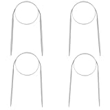 YOGAZEN 4 Stück Metall Rundstricknadel 40cm, Rundstricknadeln Edelstahl, Rund...