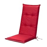 JEMIDI 1x Gartenstuhl Auflage Polster - 100% Polyester Hochlehner Stuhlauflage...