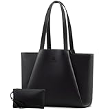 LOVEVOOK Handtasche Damen 17,3 Zoll Laptoptasche, Shopper Tasche Leder Tote Bag...