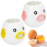 2 Stück Eiertrenner Huhn, Eiertrenner Keramik,Eiertrenner Ei Separator,Egg Yolk...