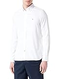 Tommy Hilfiger Herren Hemd Core Flex Dobby Langarm, Weiß (White), XL