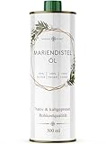 Mariendistelöl 500ml, kaltgepresst von Nordic Pure - Reich an Vitamin E &...