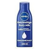 NIVEA Reichhaltige Body Milk (400 ml), intensiv pflegende Körpercreme mit...