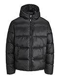 JACK & JONES Herren Jornorrebro Puffer Jacket Sn, Black, l