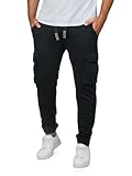 riverso Cargo Jogginghose Herren Baumwolle lang Regular Fit RIVLoris Cargohose...