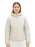 TOM TAILOR Damen Lightweight Steppjacke mit Kapuze, 27609 - Cold Beige, L