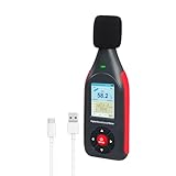 Schallpegelmessgerät Dezibel-Messgerät Datenlogger mit A/C-Frequenzbewertung,...