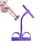 Fitnessbänder,4-Schlauch Pedal- und Knöchelzug Widerstandsband - Workout...