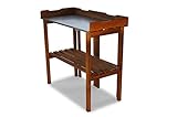 GartenDepot24 Pflanztisch klappbar mit verzinkter Arbeitsplatte braun B90 x T40...