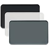 KaraLuna© Basic Silikon Unterlage 48x30 cm, grau I rutschfest Napfunterlage...