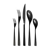 Otto Koning - Berlin - Besteck schwarz 4 Personen, Essbesteck Set 20 teilig,...