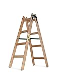 DRABEST - Holzleiter - für Malerarbeiten - 2X 4 Sprossen - m lang - bis 150 kg...