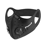 Powzdi Sport Maske Widerstand Atematmung Sauerstoff mit Ventil fürs Training...