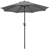 Yaheetech Sonnenschirm 270 cm Terrasenschirm Gartenschirm Knickbarer...