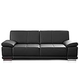 CAVADORE 2,5-Sitzer Sofa Corianne / Kleine Echtleder-Couch im modernen Design /...