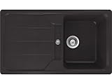 SCHOCK Küchenspüle Formhaus D-100 Nero 86x50 cm - CRISTALITE® Schwarz mit...
