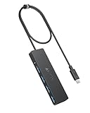 Anker USB-C Hub, 4 Port USB 3.0 Datenhub mit 5 Gbit/s Datenübertragung, 60cm...