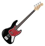 Rocktile Pro JB-30BK 70's Deluxe E-Bass - Jazz-Style E-Bass - Body: Pappel -...