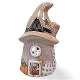 Teelichthaus Herbst Dekohaus aus Dolomit 14 cm hoch – Herbstdeko zum...