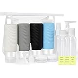 MoKo Reiseflaschen zum Befüllen 100ml, 15 Stück Silikon Reiseflaschen Set,...