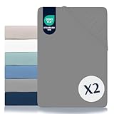 Dreamzie Spannbettlaken - Für Matratze 200 x 200 cm - 2er-Set - 100% Polyester...