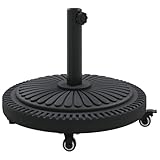 vidaXL Sonnenschirmständer mit Rollen für Ø38-48 mm Stangen, 13 kg Schwerer...