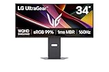 LG Ultragear 34G600A-B Gaming-Monitor, 34', UWQHD (3440x1440), 160Hz, 1ms MBR,...
