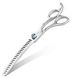 JASON 7' Gebogene Chunker Hundeschere - Profi Hundepflege Schere,...