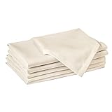 Encasa XO Baumwollstoffservietten | 6er-Set | Größe 43x43 cm | Natural...